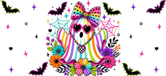 Rainbow Ghost Halloween UV DTF Cup Wrap