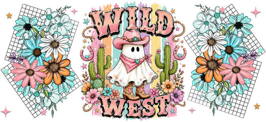 Wild West Ghost Halloween Cup Wrap