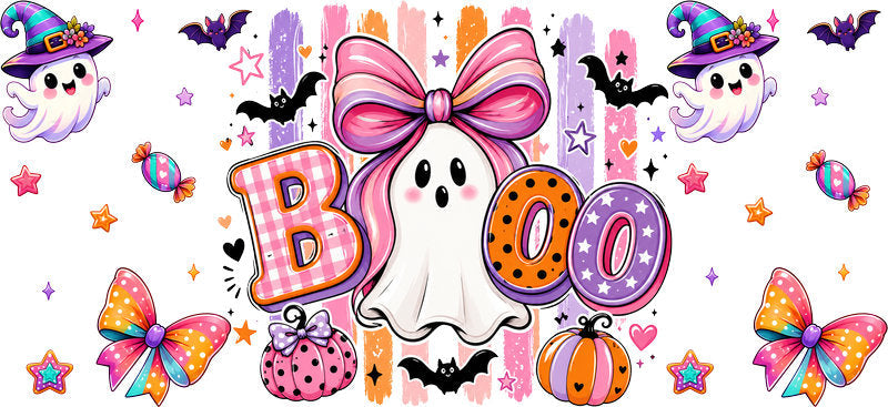 Boo Ghost Halloween Cup Decal