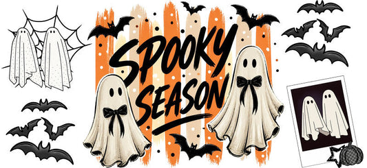 Spooky Ghost Halloween Cup Wrap Design