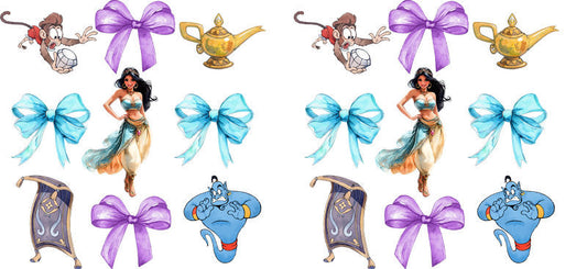 Fantasy Princess Ribbon UV DTF Transfer for 16oz Libbey KA-14095