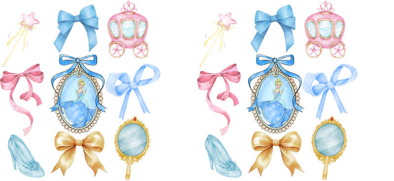 Cute Princess Bow UV DTF Transfer for 16oz Libbey KA-14099