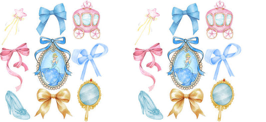 Cute Princess Bow UV DTF Transfer for 16oz Libbey KA-14099