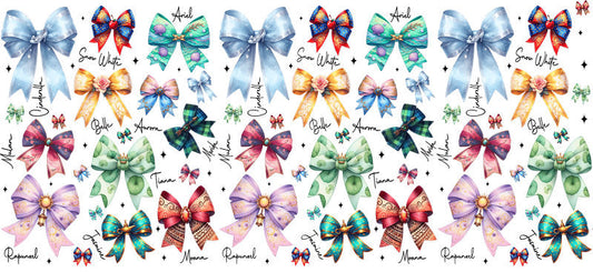 Colorful Bow Ribbon UV DTF Transfer for 16oz Libbey KA-14115