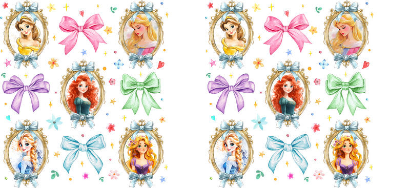 Princess Portrait UV DTF Cup Wrap for 16oz Libbey KA-14116