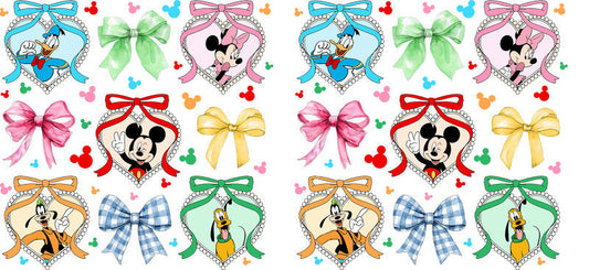 Cute Character Ribbon UV DTF Cup Wrap for 16oz Libbey KA-14120