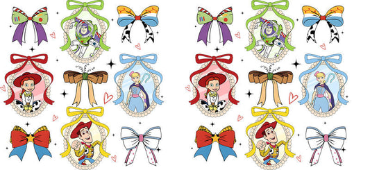 Cute Princess Character Bow UV DTF Transfer for 16oz Libbey KA-14123