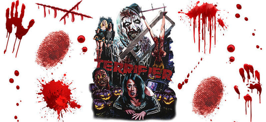 Hell On Terrifiers Horror Movie  UV DTF Cup Wrap for 16oz Libbey KA-14547