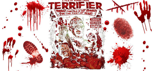 Hell On Terrifiers Horror Movie  UV DTF Cup Wrap for 16oz Libbey KA-14548