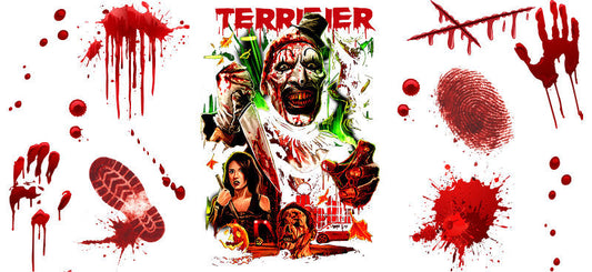 Hell On Terrifiers Horror Movie  UV DTF Cup Wrap for 16oz Libbey KA-14549
