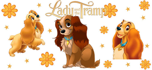 Cute Cocker Spaniel Dog Friends UV DTF Cup Wrap for 16oz Libbey Glass KA-14678