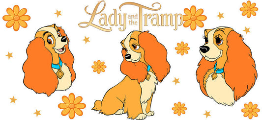 Cute Cocker Spaniel Dog Friends UV DTF Cup Wrap for 16oz Libbey Glass KA-14707