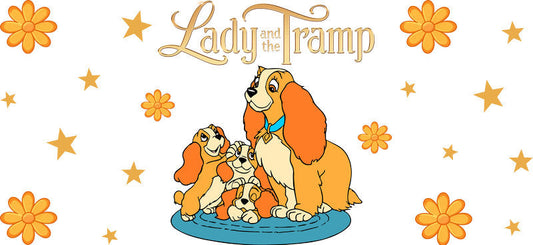 Cute Cocker Spaniel Dog Friends UV DTF Cup Wrap for 16oz Libbey Glass KA-14730