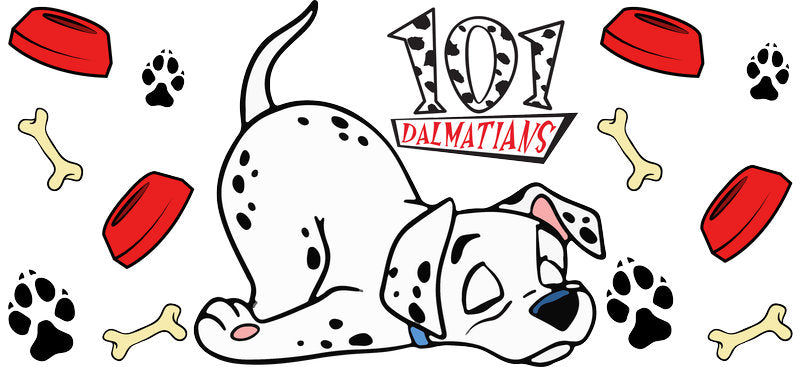 Cute Dalmatian Puppy UV DTF Cup Wrap for 16oz Libbey Glass KA-14774