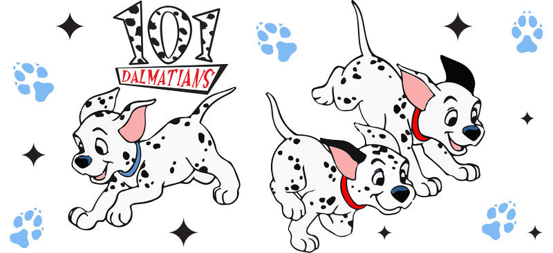 Cute Dalmatian Puppy UV DTF Cup Wrap for 16oz Libbey Glass KA-14776