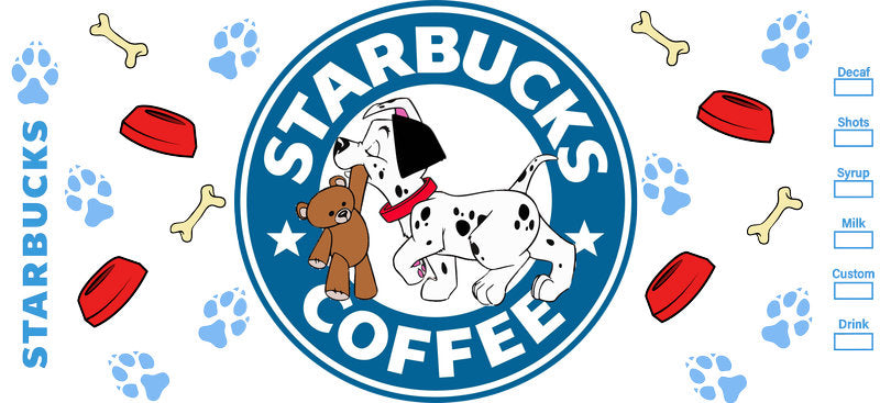 Cute Dalmatian Puppy UV DTF Cup Wrap for 16oz Libbey Glass KA-14781