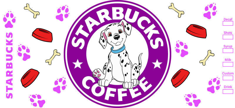 Cute Dalmatian Puppy UV DTF Cup Wrap for 16oz Libbey Glass KA-14783