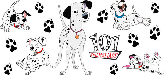 Cute Dalmatian Puppy UV DTF Cup Wrap for 16oz Libbey Glass KA-14788