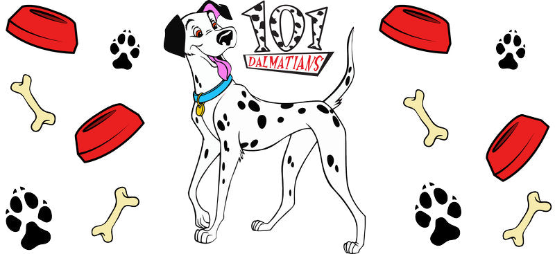 Cute Dalmatian Puppy UV DTF Cup Wrap for 16oz Libbey Glass KA-14789
