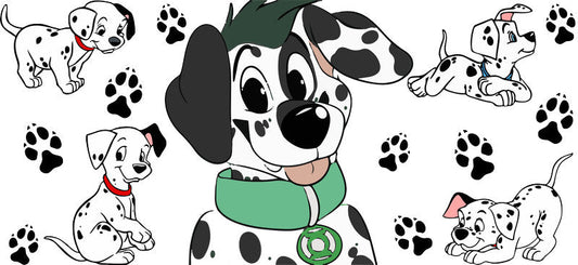 Cute Dalmatian Puppy UV DTF Cup Wrap for 16oz Libbey Glass KA-14795