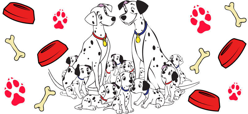 Cute Dalmatian Puppy UV DTF Cup Wrap for 16oz Libbey Glass KA-14797