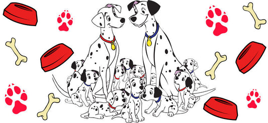 Cute Dalmatian Puppy UV DTF Cup Wrap for 16oz Libbey Glass KA-14797