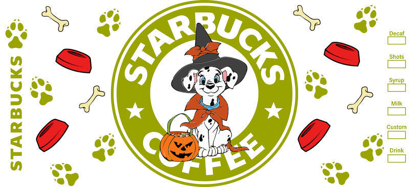 Cute Dalmatian Puppy UV DTF Cup Wrap for 16oz Libbey Glass KA-14811