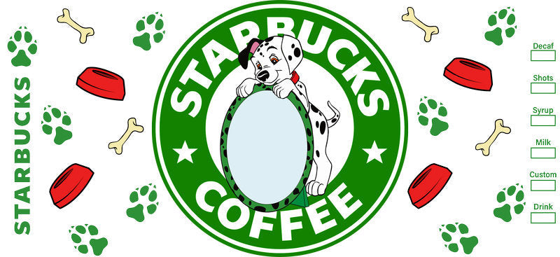 Cute Dalmatian Puppy UV DTF Cup Wrap for 16oz Libbey Glass KA-14812