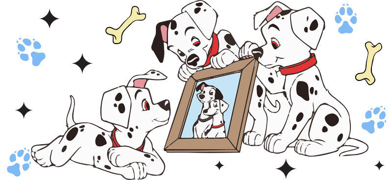 Cute Dalmatian Puppy UV DTF Cup Wrap for 16oz Libbey Glass KA-14814