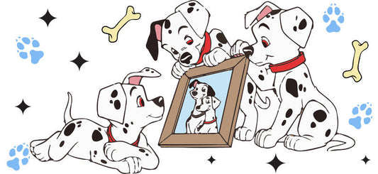 Cute Dalmatian Puppy UV DTF Cup Wrap for 16oz Libbey Glass KA-14814