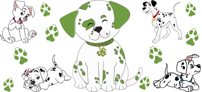 Cute Dalmatian Puppy UV DTF Cup Wrap for 16oz Libbey Glass KA-14821