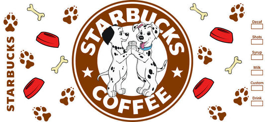 Cute Dalmatian Puppy UV DTF Cup Wrap for 16oz Libbey Glass KA-14822