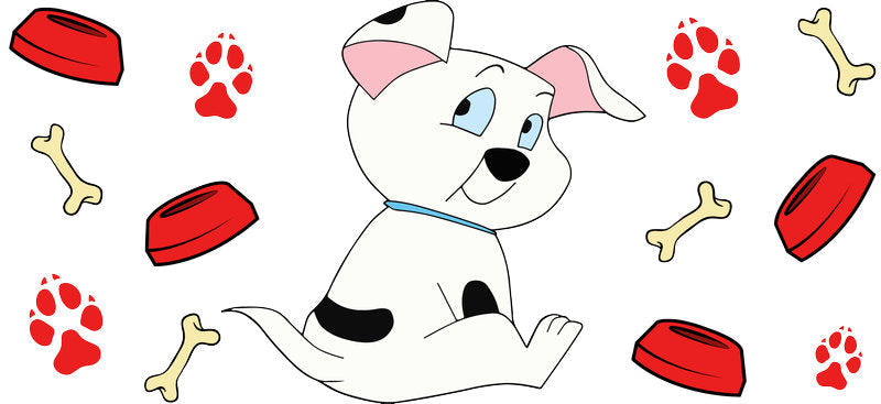 Cute Dalmatian Puppy UV DTF Cup Wrap for 16oz Libbey Glass KA-14823