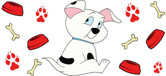 Cute Dalmatian Puppy UV DTF Cup Wrap for 16oz Libbey Glass KA-14823