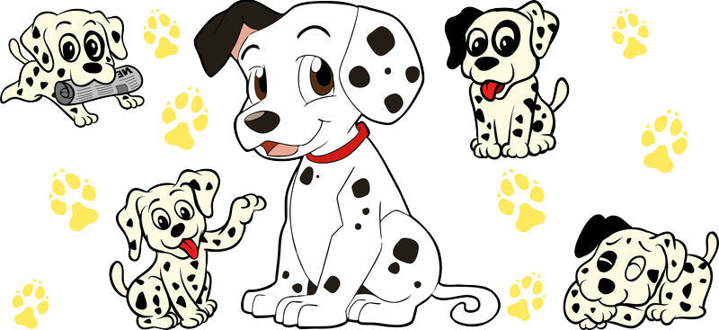 Cute Dalmatian Puppy UV DTF Cup Wrap for 16oz Libbey Glass KA-14825