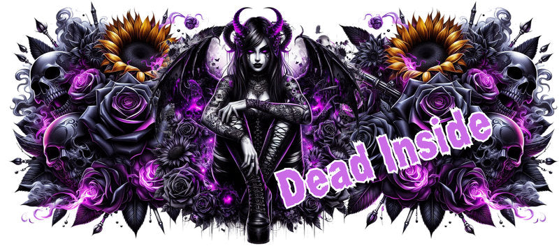 Tattoo Badass Girl UV DTF Cup Wrap for 16oz Libbey KA-14930