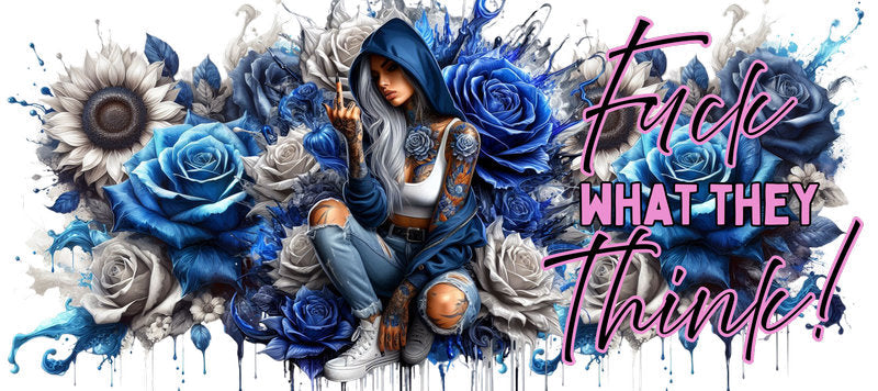Tattoo Badass Girl UV DTF Cup Wrap for 16oz Libbey KA-14935