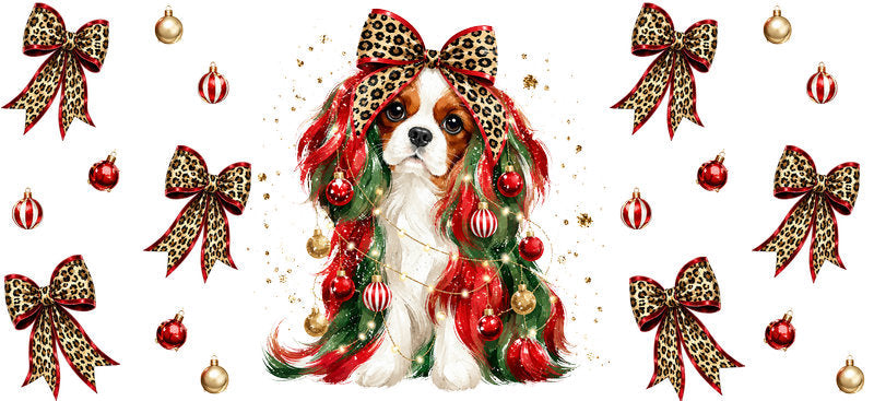 Christmas Dog UV DTF Cup Wrap for 16oz Libbey KA-15064