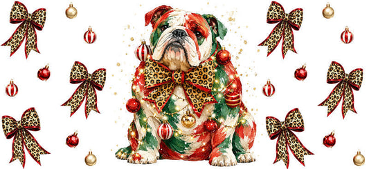 Christmas Dog UV DTF Cup Wrap for 16oz Libbey KA-15065