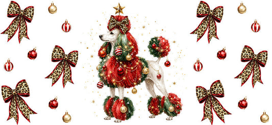 Christmas Dog UV DTF Cup Wrap for 16oz Libbey KA-15066