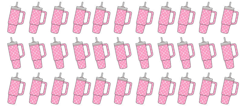 Pink Tumbler UV DTF Cup Wrap for 16oz KA-15252