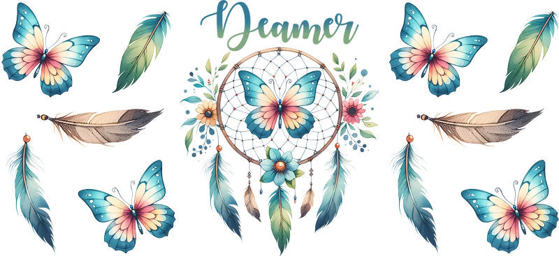 Dreamcatcher UV DTF Cup Wrap for 16oz Libbey KA-15355