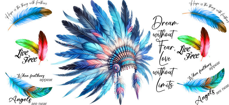 Dreamcatcher UV DTF Cup Wrap for 16oz Libbey KA-15367