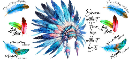 Dreamcatcher UV DTF Cup Wrap for 16oz Libbey KA-15367
