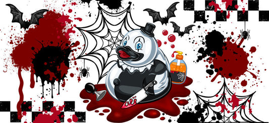 Halloween Horror Duckies UV DTF Decal Cup Wrap for 16oz Libbey KA-15693
