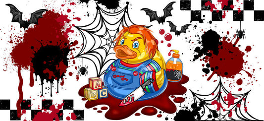 Halloween Horror Duckies UV DTF Decal Cup Wrap for 16oz Libbey KA-15694