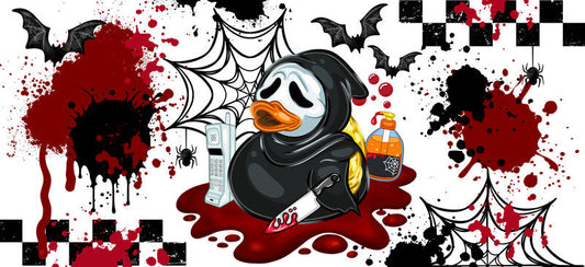 Halloween Horror Duckies UV DTF Decal Cup Wrap for 16oz Libbey KA-15696