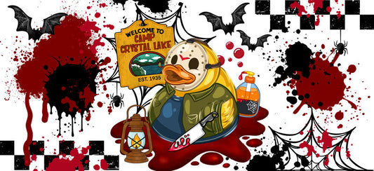 Halloween Horror Duckies UV DTF Decal Cup Wrap for 16oz Libbey KA-15697