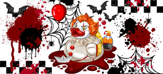 Halloween Horror Duckies UV DTF Decal Cup Wrap for 16oz Libbey KA-15700