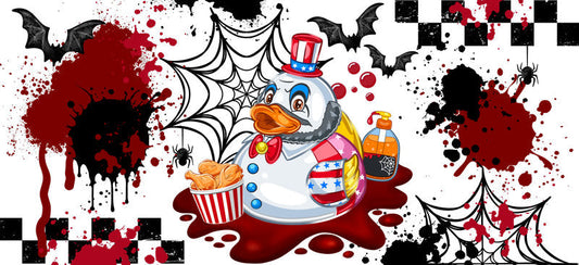 Halloween Horror Duckies UV DTF Decal Cup Wrap for 16oz Libbey KA-15701